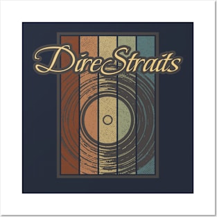 Dire Straits Vynil Silhouete Posters and Art